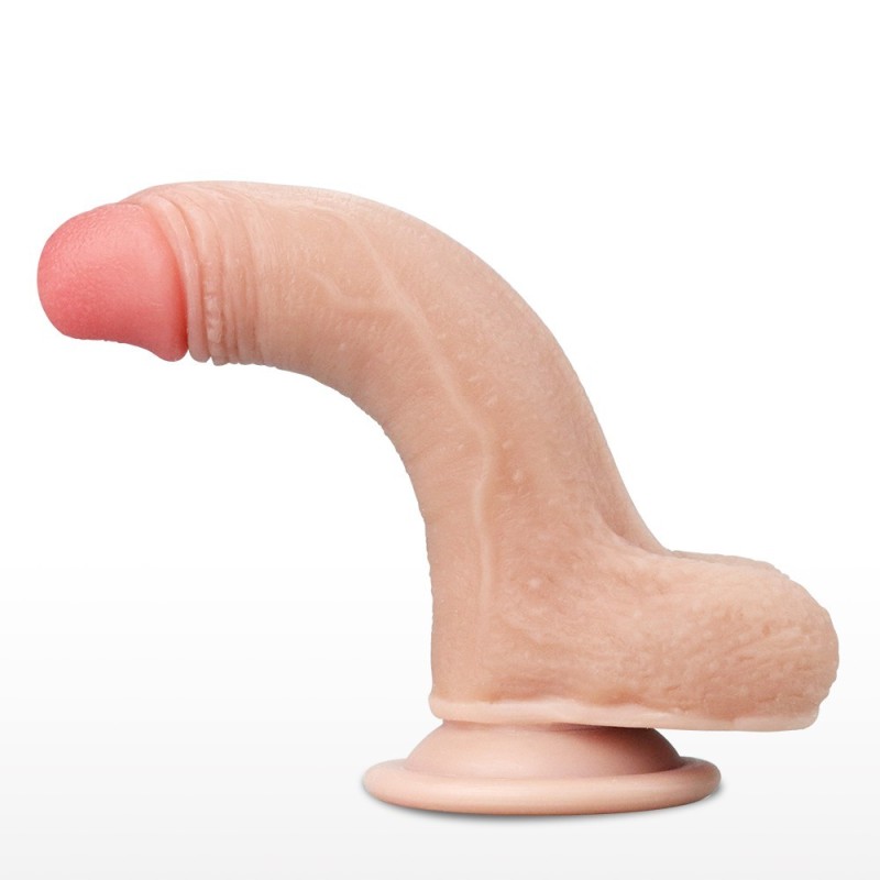Dildo mit Leder Sliding Skin 7 Zoll (17,5cm)