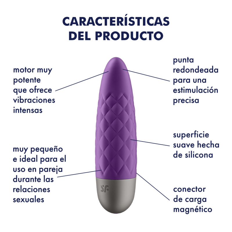 Satisfyer Ultra Power Bullet 5 Mini Bullet Rechargeable 12 modos