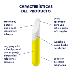 Satisfyer Ultra Power Bullet 7 Yellow Mini Bullet Rechargeable 12 modes