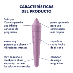 Satisfyer Ultra Power Bullet 8 Lilac Mini Bullet Rechargeable 12 modes