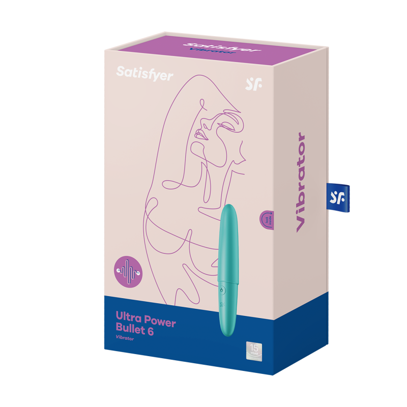 Satisfyer Ultra Power Bullet 6 Turquoise Mini Bullet Rechargeable 12 Modes