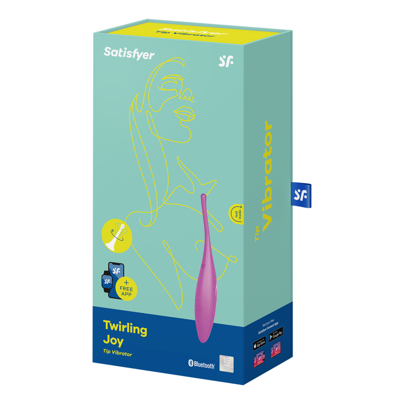 Vibratore Twirling Joy Fuchsia con APP Ricaricabile 12 modalità