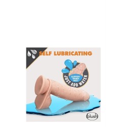 DR PELE AUTO-LUBRIFICANTE DILDO 7" COM TESTÍCULOS E BASE DE SUCÇÃO 18x4CM