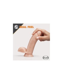 DR SKIN SELF-LUBRICATING DILDO 7" WITH TESTICLES AND SUCTION BASE 18x4cm