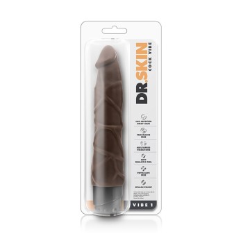 DR SKIN COCK VIBE 1 Vibratore cioccolato 22,8x5cm 2