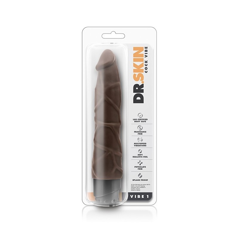 DR SKIN COCK VIBE 1 Schokoladenvibrator 22,8x5cm
