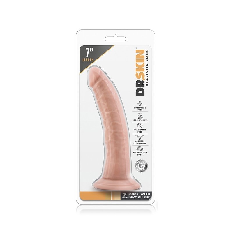 DR SKIN REALISTIC COCK SUCTION CUP 7" PENE REALISTICO 19x3,8cm