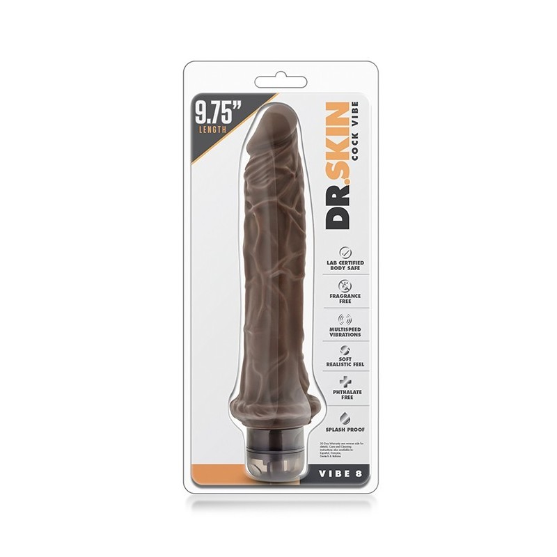 DR PELE COCK VIBE 8 Vibrador de chocolate 24,7x4,4cm