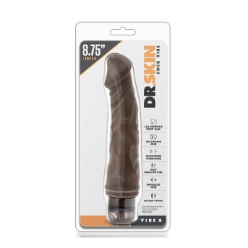 DR SKIN COCK VIBE 6 Vibratore Cioccolato 24,7x4,4cm 2