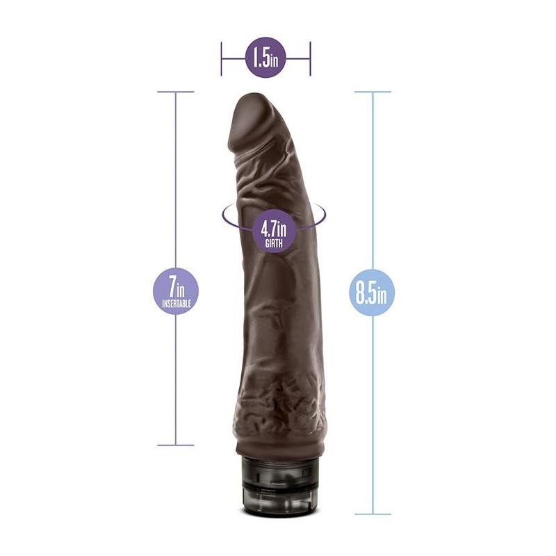 DR SKIN COCK VIBE 7 Chocolate vibrador 21,5x3,8cm