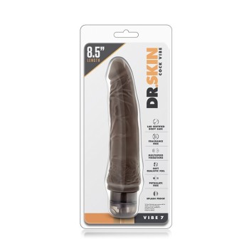 DR SKIN COCK VIBE 7 Vibrador de Chocolate 21,5x3,8cm 2