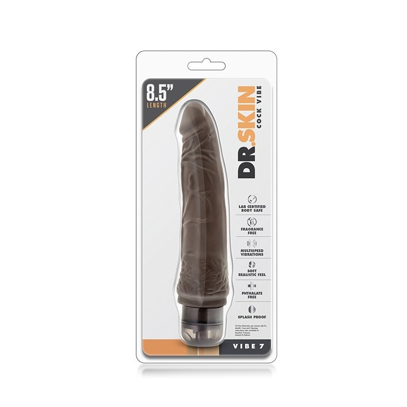 DR SKIN COCK VIBE 7 Schokoladenvibrator 21,5x3,8cm