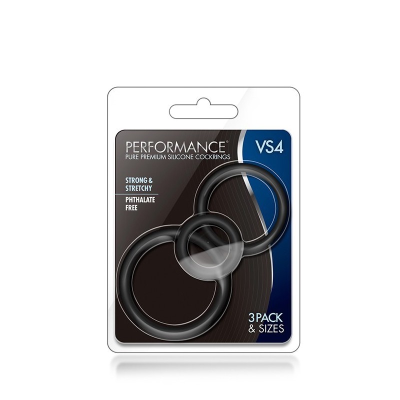 PERFORMANCE VS4 PENISRINGE 3 RINGE SILIKON 3,1cm-4,4cm-5cm