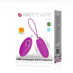 Egg Vibrateur rechargeable sans fil 12 modes Jenny Pretty Love