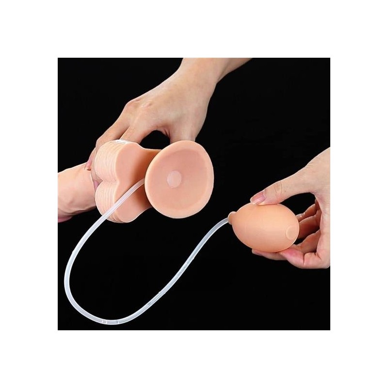 Cumming SOFTEE ejaculador vibrador 22,8x4 cm com testículos