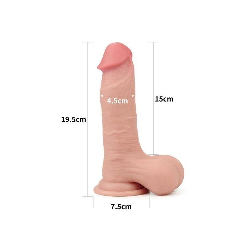 Dildo con pelle Pelle Scorrevole 19,8x4,5cm