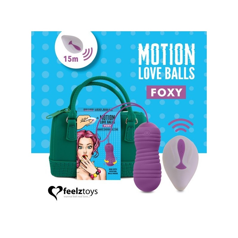 Foxy Love Balls - Rotação com bolas e Controle Remoto de Vibração Recarregável 15 metros