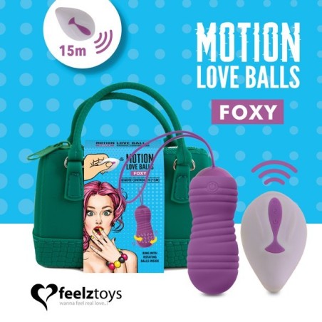 Foxy Love Balls - Rotação com bolas e Controle Remoto de Vibração Recarregável 15 metros