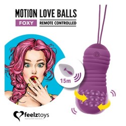 Foxy Love Balls - Rotação com bolas e Controle Remoto de Vibração Recarregável 15 metros