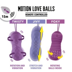 Foxy Love Balls - Rotação com bolas e Controle Remoto de Vibração Recarregável 15 metros