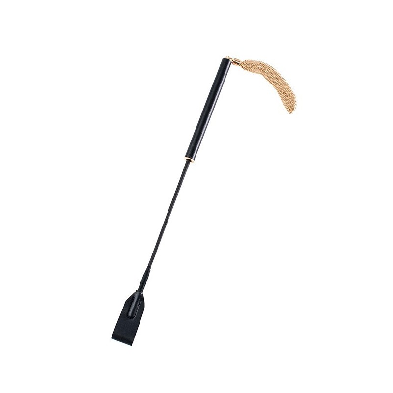 GP Premium Fusta Riding Crop Nero - Pelle Vegana - 45cm