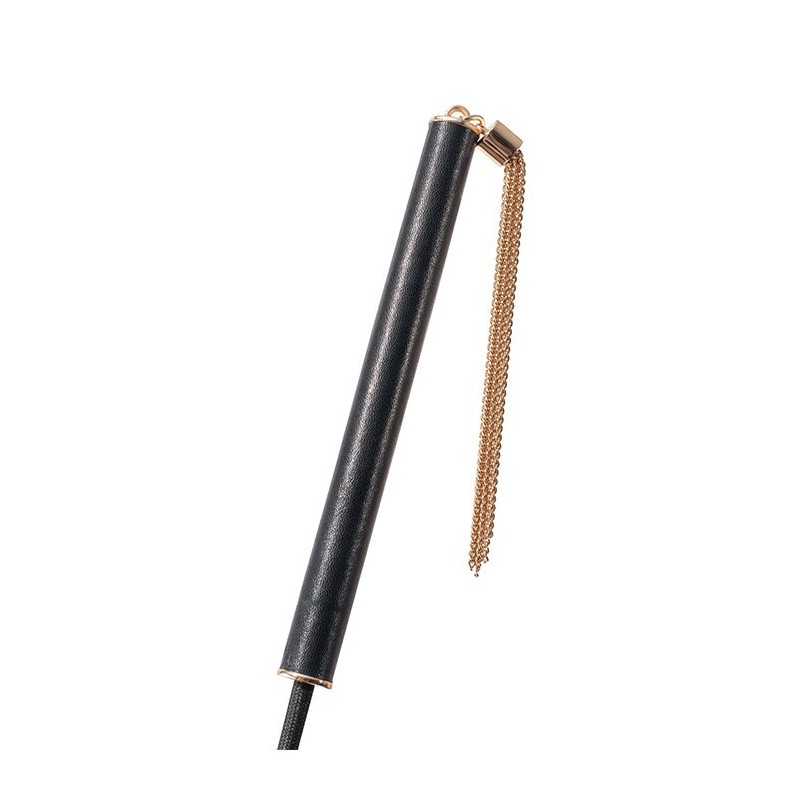 GP Premium Fusta Reitgerade Schwarz - Veganes Leder - 45cm
