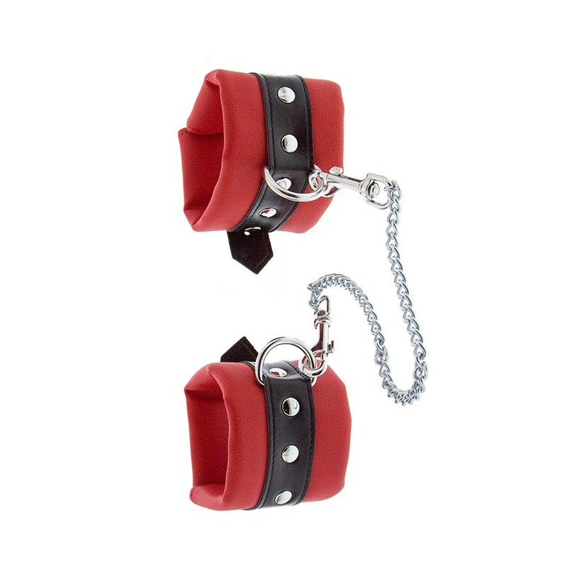 GP LUXURIOUS Menottes rouges avec chaîne