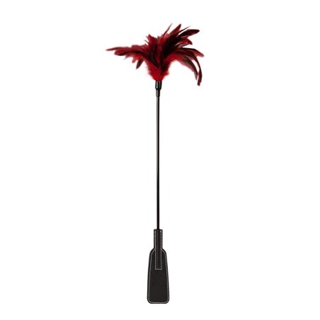 GP Riding Crop Red Feather and Black Shovel