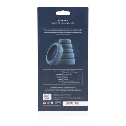 Kit 6 Flat Rings Penis Silicone Grey