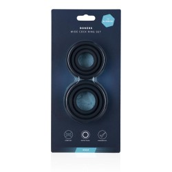 Kit 6 anéis planos pênis cinza silicone cinza