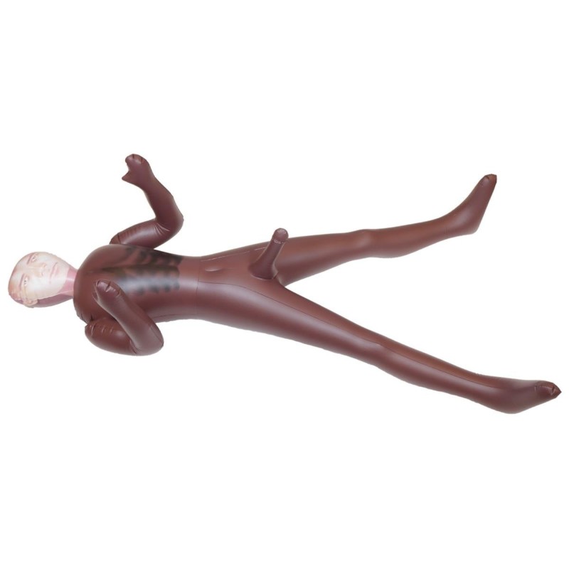 Boneca black american footballer - rosto impresso - pênis 20cm