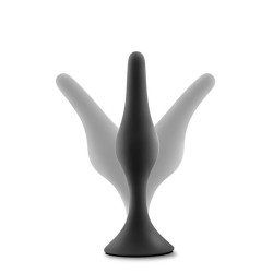 LUXE BEGINNER ANAL PLUG KIT NEGRO- 3 tamaños - silicona