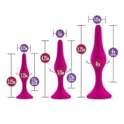 LUXE ANFÄNGER ANALPLUG KIT PINK - 3 Größen - Silikon