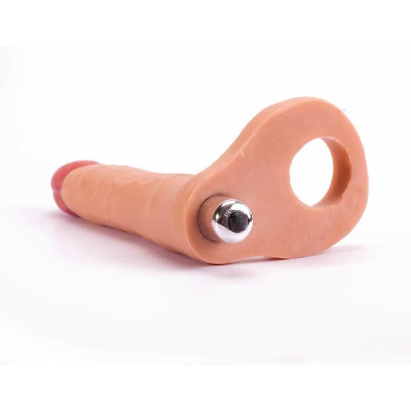 Dildo Ring mit Vibration Ultra Soft Double 15,8x2,9cm