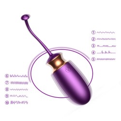 Love Egg M1-1 PURPLE Telecomando ricaricabile 10 modalità + modalità calore e controllo vocale FOXSHOW