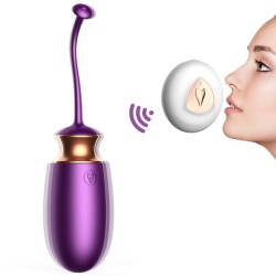 Love Egg M1-1 MORADO Control Remoto Recargable 10 modos + modo calor y Control por Voz FOXSHOW