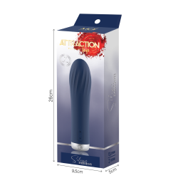 Vibrador Spiral Recargable 7 modos 15,3x2,8 cm Attraction Silver Edition