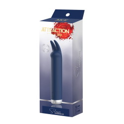 Bunny Rechargeable Vibrator 7 modes 15.3x2.8 cm Attraction Silver Edition