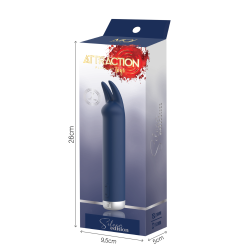 Bunny Vibrateur Rechargeable 7 modes 15.3x2.8 cm Attraction Silver Edition