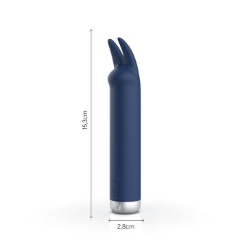 Bunny Wiederaufladbarer Vibrator 7 Modi 15,3x2,8 cm Attraction Silver Edition 2