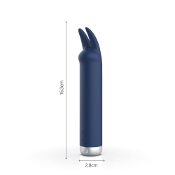 Bunny Rechargeable Vibrator 7 modes 15.3x2.8 cm Attraction Silver Edition