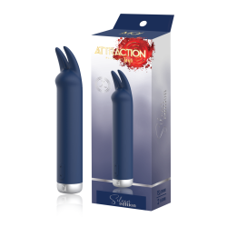 Bunny Vibrateur Rechargeable 7 modes 15.3x2.8 cm Attraction Silver Edition