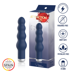 Vibrator Bubbles Rechargeable 7 modes 16.6x4 cm Attraction Silver Edition
