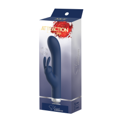 Vibrateur Lapin 2 moteurs Rechargeable 7 modes 16cm Attraction Silver Edition
