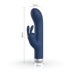 Vibrator Rabbit 2 motors Rechargeable 7 modes 16cm Attraction Silver Edition