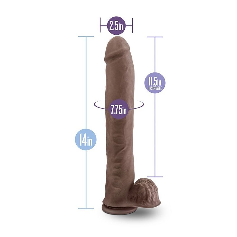 AU NATUREL DADDY NOIR SENSA FEEL gode 35,5cm x 6,3cm