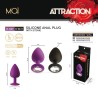 Anal Jewel Purple Silicone - Clair - Taille L - 9,5x4cm