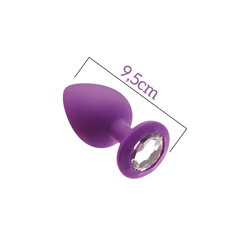 Silicone Viola Gioiello Anale - Trasparente - Taglia L - 9,5x4cm