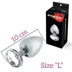 Gioiello Alluminio Anale - Trasparente - Taglia L - 10x4cm