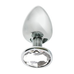 Gioiello Alluminio Anale - Trasparente - Taglia L - 10x4cm
